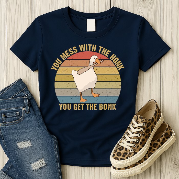 Mess With The Honk You Get The Bonk Makes A Funny Goose Meme For Every Gamer And Womens T-Shirt