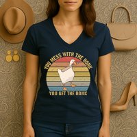 Mess With The Honk You Get The Bonk Makes A Funny Goose Meme For Every Gamer And Women's V-Neck T-Shirt