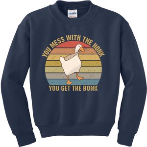 Mess With The Honk You Get The Bonk Makes A Funny Goose Meme For Every Gamer And Kids Sweatshirt