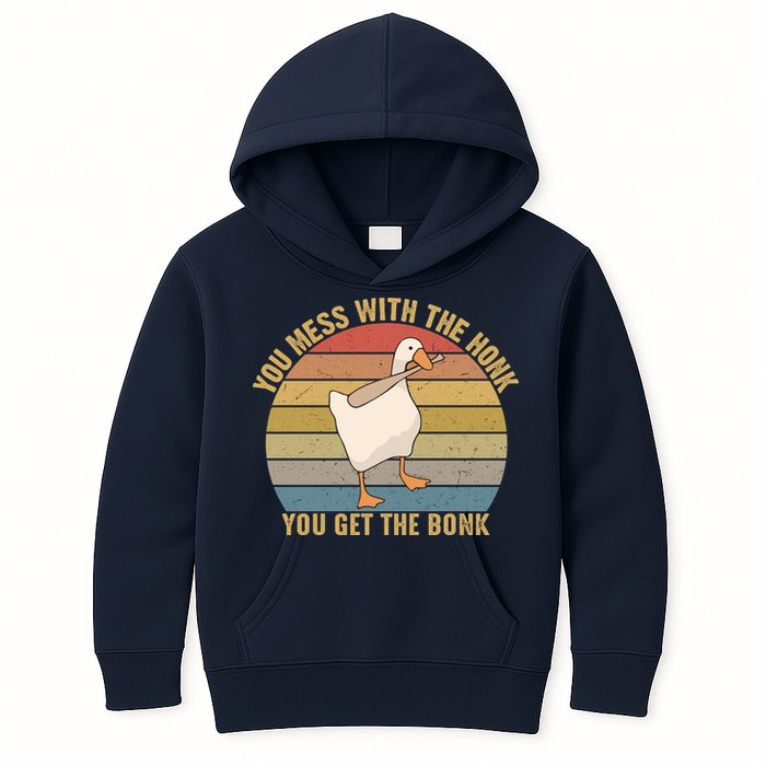 Mess With The Honk You Get The Bonk Makes A Funny Goose Meme For Every Gamer And Kids Hoodie