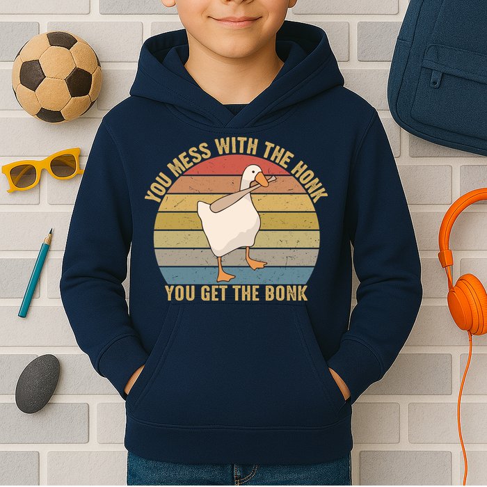 Mess With The Honk You Get The Bonk Makes A Funny Goose Meme For Every Gamer And Kids Hoodie