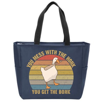 Mess With The Honk You Get The Bonk Makes A Funny Goose Meme For Every Gamer And Zip Tote Bag