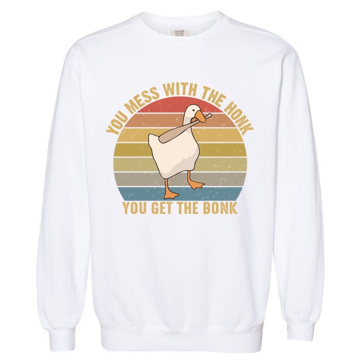 Mess With The Honk You Get The Bonk Makes A Funny Goose Meme For Every Gamer And Garment-Dyed Sweatshirt