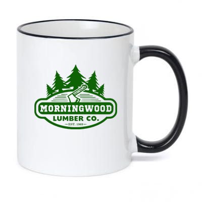 Morning Wood T Shirt Offensive T Shirt Saying Morningwood Lumber Company Tee 11oz Black Color Changing Mug