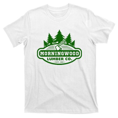 Morning Wood T Shirt Offensive T Shirt Saying Morningwood Lumber Company Tee T-Shirt