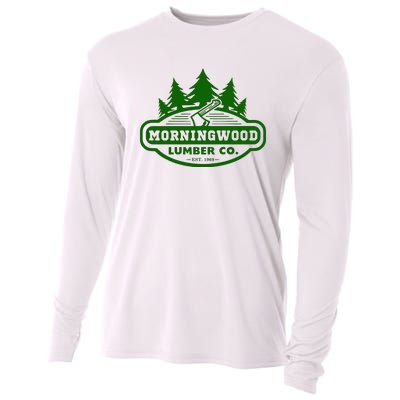 Morning Wood T Shirt Offensive T Shirt Saying Morningwood Lumber Company Tee Cooling Performance Long Sleeve Crew