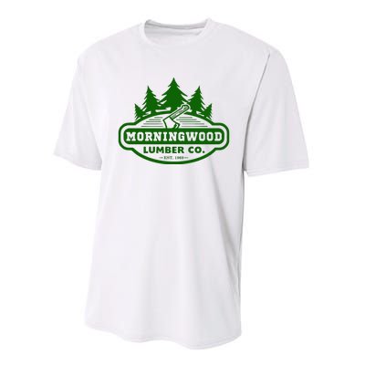 Morning Wood T Shirt Offensive T Shirt Saying Morningwood Lumber Company Tee Performance Sprint T-Shirt