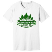 Morning Wood T Shirt Offensive T Shirt Saying Morningwood Lumber Company Tee Premium T-Shirt