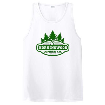 Morning Wood T Shirt Offensive T Shirt Saying Morningwood Lumber Company Tee PosiCharge Competitor Tank