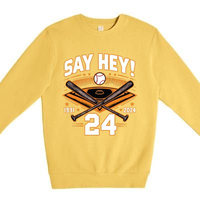 Mays Willie Tribute San Francisco Say Hey 1931 2024 Premium Crewneck Sweatshirt