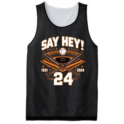 Mays Willie Tribute San Francisco Say Hey 1931 2024 Mesh Reversible Basketball Jersey Tank