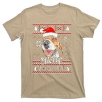 Merry Woofmas Tricolor Beagle Dog Santa Ugly Christmas T-Shirt