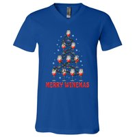 Merry Winemas Tree Wine Ugly Christmas Gift V-Neck T-Shirt