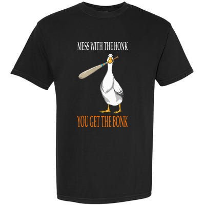 Mess With The Honk Goose Game Gamer Wooden Club Computer Garment-Dyed Heavyweight T-Shirt