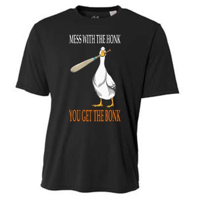 Mess With The Honk Goose Game Gamer Wooden Club Computer Cooling Performance Crew T-Shirt