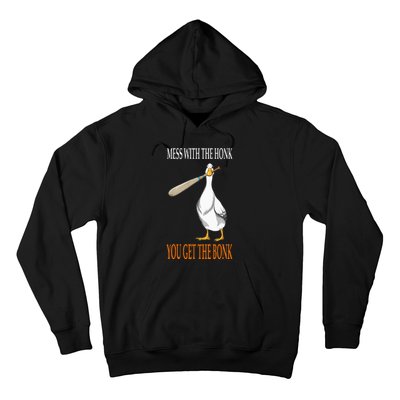 Mess With The Honk Goose Game Gamer Wooden Club Computer Hoodie