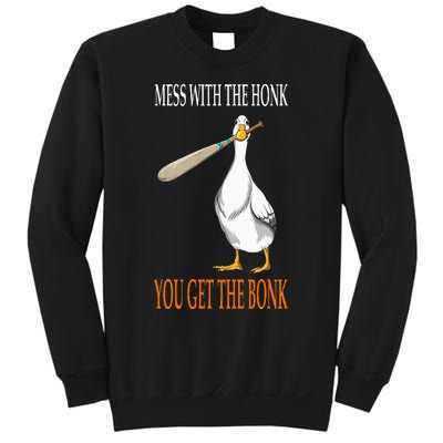 Mess With The Honk Goose Game Gamer Wooden Club Computer Sweatshirt