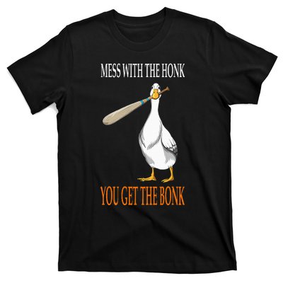 Mess With The Honk Goose Game Gamer Wooden Club Computer T-Shirt