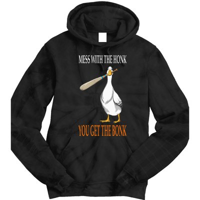 Mess With The Honk Goose Game Gamer Wooden Club Computer Tie Dye Hoodie