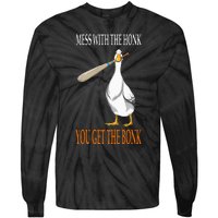 Mess With The Honk Goose Game Gamer Wooden Club Computer Tie-Dye Long Sleeve Shirt