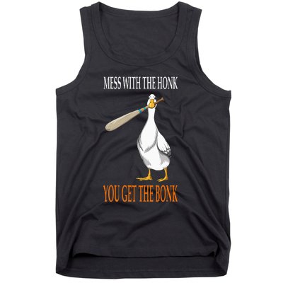 Mess With The Honk Goose Game Gamer Wooden Club Computer Tank Top