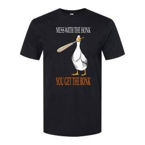 Mess With The Honk Goose Game Gamer Wooden Club Computer Softstyle CVC T-Shirt