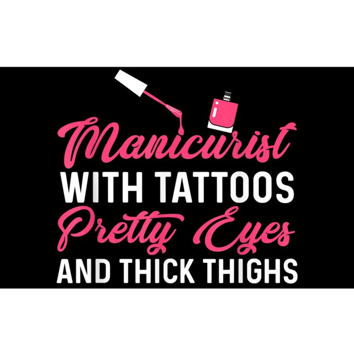 Manicurist With Tattoos Funny Nail Artist Nail Salon Bumper Sticker