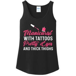 Manicurist With Tattoos Funny Nail Artist Nail Salon Ladies Essential Tank