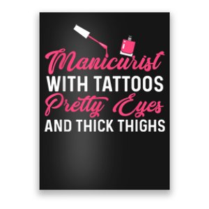 Manicurist With Tattoos Funny Nail Artist Nail Salon Poster