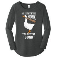 Mess With The Honk You Get The Bonk Women's Perfect Tri Tunic Long Sleeve Shirt