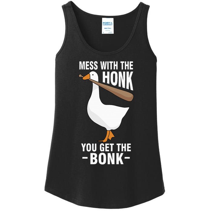 Mess With The Honk You Get The Bonk Ladies Essential Tank