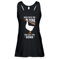 Mess With The Honk You Get The Bonk Ladies Essential Flowy Tank