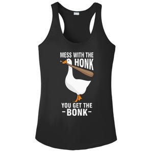 Mess With The Honk You Get The Bonk Ladies PosiCharge Competitor Racerback Tank