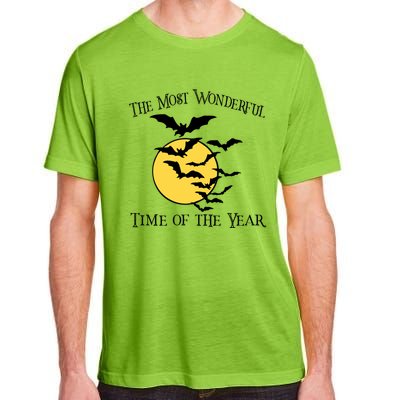 Most Wonderful Time Of Year Funny Halloween Quote Bats Moon Meaningful Gift Adult ChromaSoft Performance T-Shirt