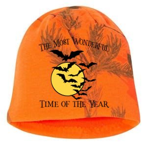 Most Wonderful Time Of Year Funny Halloween Quote Bats Moon Meaningful Gift Kati - Camo Knit Beanie