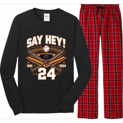 Mays Willie Tribute San Francisco Say Hey 1931 2024 Long Sleeve Pajama Set