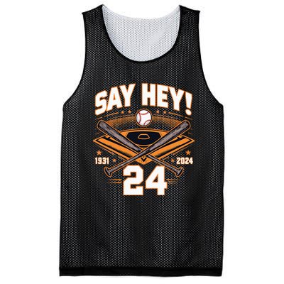 Mays Willie Tribute San Francisco Say Hey 1931 2024 Mesh Reversible Basketball Jersey Tank