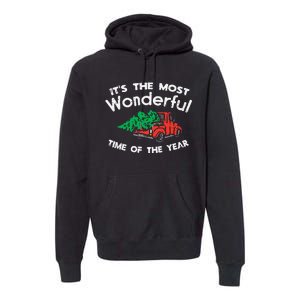 Most Wonderful Time Of Year Truck Xmas Tree Christmas PJ Premium Hoodie