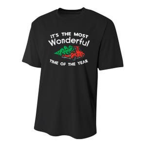 Most Wonderful Time Of Year Truck Xmas Tree Christmas PJ Youth Performance Sprint T-Shirt