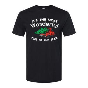 Most Wonderful Time Of Year Truck Xmas Tree Christmas PJ Softstyle CVC T-Shirt