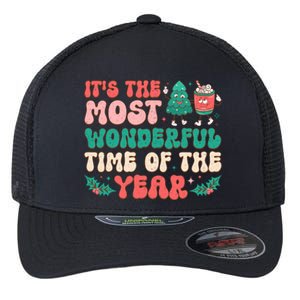 Most Wonderful Time Of The Year Festive Graphic Flexfit Unipanel Trucker Cap