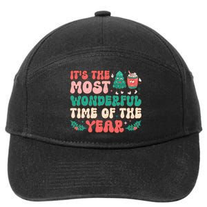 Most Wonderful Time Of The Year Festive Graphic 7-Panel Snapback Hat