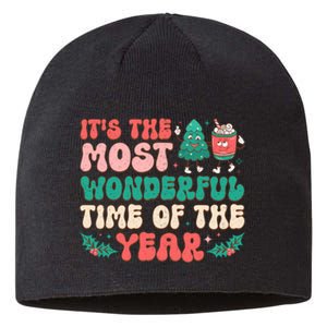 Most Wonderful Time Of The Year Festive Graphic Sustainable Beanie