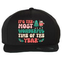 Most Wonderful Time Of The Year Festive Graphic Wool Snapback Cap