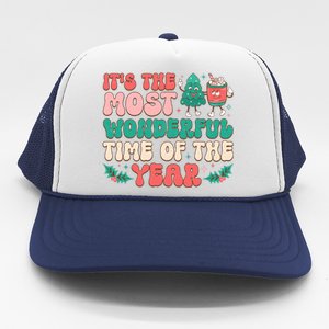 Most Wonderful Time Of The Year Festive Graphic Trucker Hat