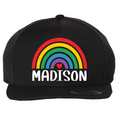 Madison Wisconsin Travel I Love Madison Usa Meaningful Gift Wool Snapback Cap