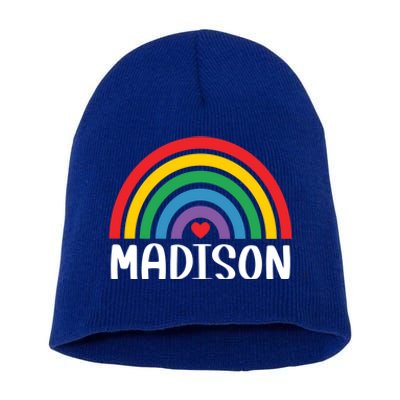 Madison Wisconsin Travel I Love Madison Usa Meaningful Gift Short Acrylic Beanie