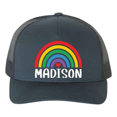 Madison Wisconsin Travel I Love Madison Usa Meaningful Gift Yupoong Adult 5-Panel Trucker Hat