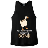 Mess With The Honk You Get The Bonk Ladies PosiCharge Tri-Blend Wicking Tank
