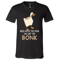 Mess With The Honk You Get The Bonk V-Neck T-Shirt